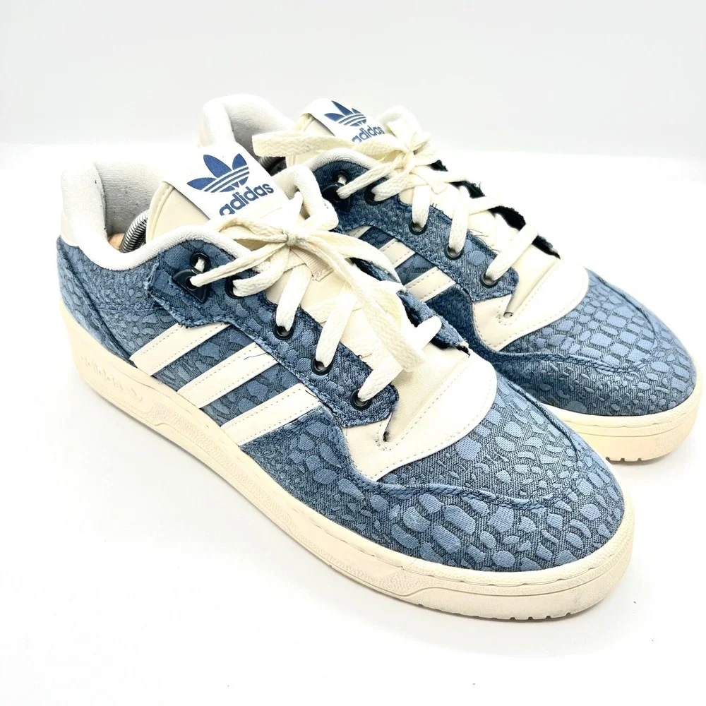 Adidas Rivalry Low Snake Jaquard Pack Crew Blue‎ White IE4871 Men's US 10
